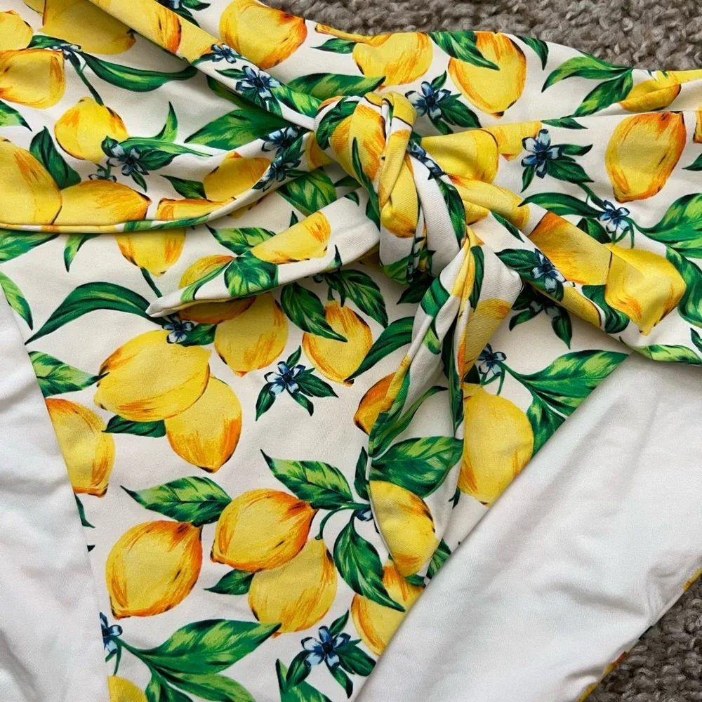 Lemons All Over Onia High Waisted Bikini Bottoms x WeWoreWhat size XS